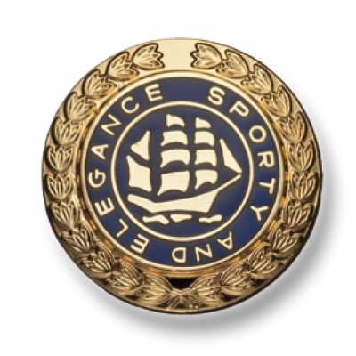 557 Hergestellt in Japan Metallknopf für Anzüge und Jacken Gold/Navyblau