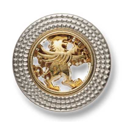918 In Japan hergestellter Metallknopf für Anzüge und Jacken, Falkenmotiv, Gold/Silber