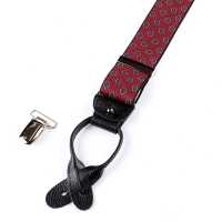 AT-2387-WI Albert Thurston Hosenträger mit kleinem Muster 35MM Weinrot[Formelle Accessoires] ALBERT THURSTON Weitere Fotos