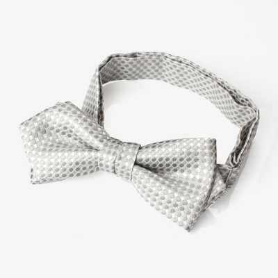 BFK-985 Japanische Seiden-Jacquard-Fliege, Piqué-Muster, Hellgrau