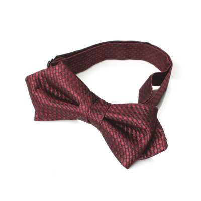 BFK-987 In Japan hergestellte Seiden-Jacquard-Fliege, Kanoko-Muster, Burgunder