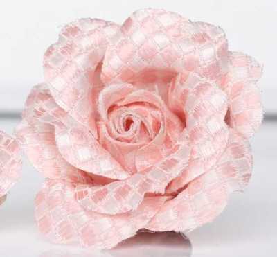 BTA-984 Hergestellt in Japan Seiden-Jacquard-Boutonniere, Kanoko-Muster, Rosa