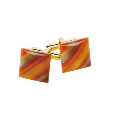 CL-3 Quadratische Manschettenknöpfe, Orangegold