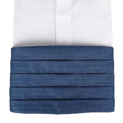 CM-D01 Pima-Baumwoll-Denim-Kummerbund Blau
