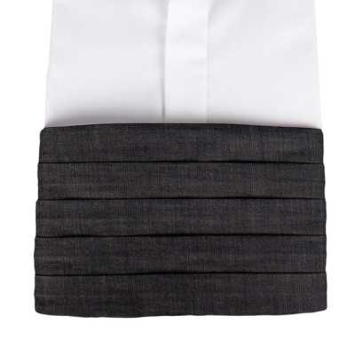 CM-D02 Pima-Baumwoll-Denim-Kummerbund Marineblau