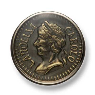 EX176 Metallknopf für Anzüge und Jacken, Gold, hergestellt in Japan