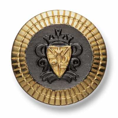 EX201 In Japan hergestellte Metallknöpfe für Anzüge und Jacken, Gold-Silber-Kombination