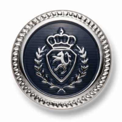 EX264 Metallknopf für Anzüge und Jacken, hergestellt in Japan: Silber/Navy