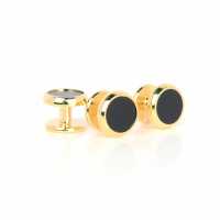 F-1 Formelle Manschetten &amp; Ohrstecker Set Onyx Gold Rund[Formelle Accessoires] Yamamoto(EXCY) Sub-Foto