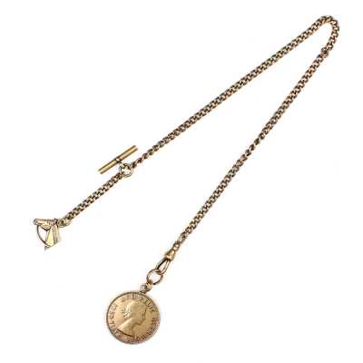 FOB-G Goldene Uhrenkette für eine klassische Weste