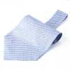 RAS-05 Ascot-Krawatte aus Ring Heart-Stoff, Sax-Gingham-Karo