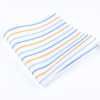 RCF-6258-11 Einstecktuch aus British Ringhart-Stoff, Pencil-Stripe-Muster, Weiß/Gelb