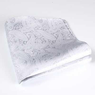 VCF-15 VANNERS Stoff-Einstecktuch Paisley Weiß
