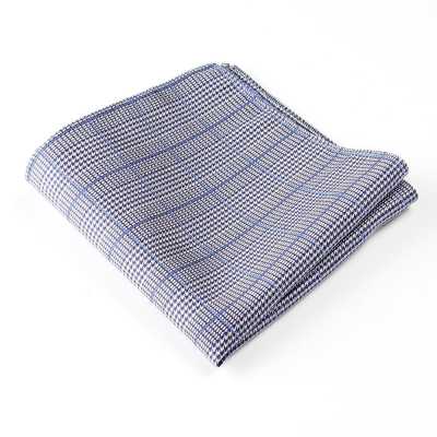 VCF-16 Einstecktuch aus VANNERS Fabric, Glencheck, Blaugrau