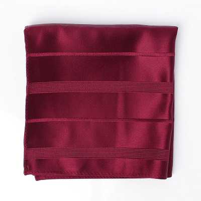 VCF-21 Einstecktuch, Gestreift, Weinrot, Aus VANNERS-Textil
