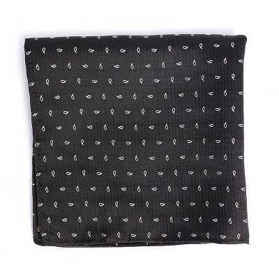 VCF-22 Einstecktuch aus VANNERS Paisley-Dot-Stoff Schwarz