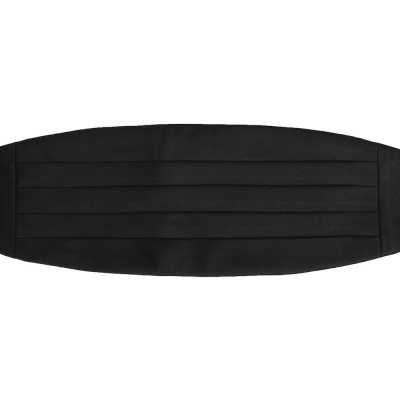 VCM-04 VENNERS Seidenstoff, gebrauchter Kummerbund, schwarzer Twill