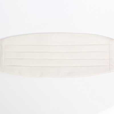 VCM-06 Kummerbund aus VENNERS-Seidenstoff, weißer Twill